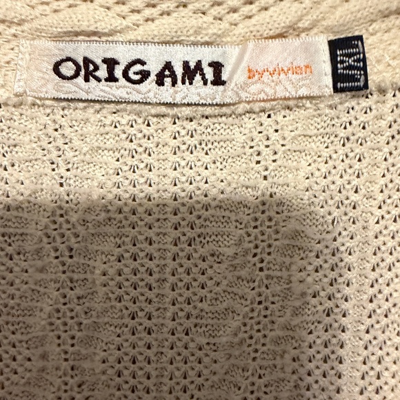 Origami by Vivian Elegant Long Sleeve Crochet and Lace Sweater - Picture 5 of 5